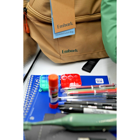 Green Puffer Backpack Bundle with Embark Lunchbox and 25+ Back‎ to School Items - Picture 15 of 16